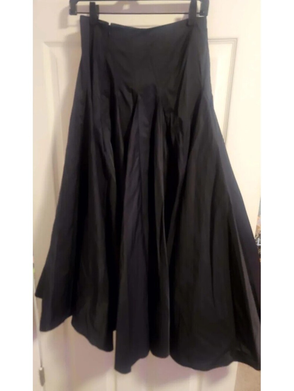 FREE PEOPLE BLACK LONG SATIN TUTU SKIRT SIZE 4 NWOT